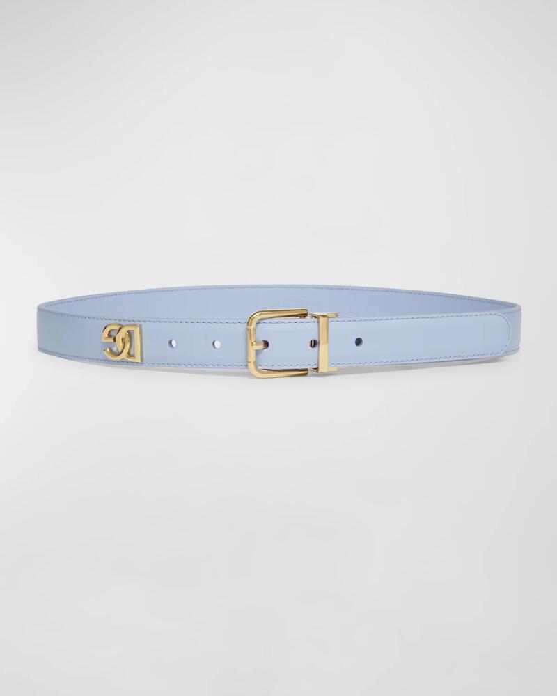 Dolce & Gabbana DG Logo Leather Belt Cover