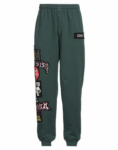 Vetements Man Pants Dark green Cotton, Elastane, Polyester Cover