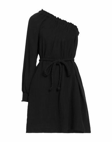 Xírena Woman Midi dress Black Cotton Cover