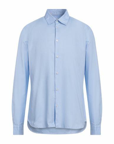 Manuel Ritz Man Shirt Light blue Size 15 ¾ Cotton Cover