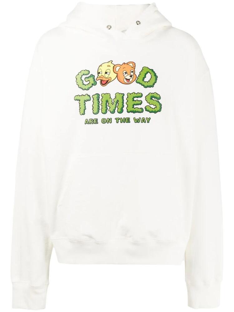 DOMREBEL Good Times long-sleeve hoodie - White Cover