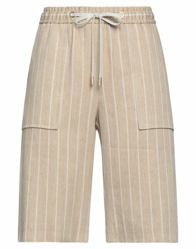 Eleventy Woman Shorts & Bermuda Shorts Beige Linen, Elastane, Lyocell Cover