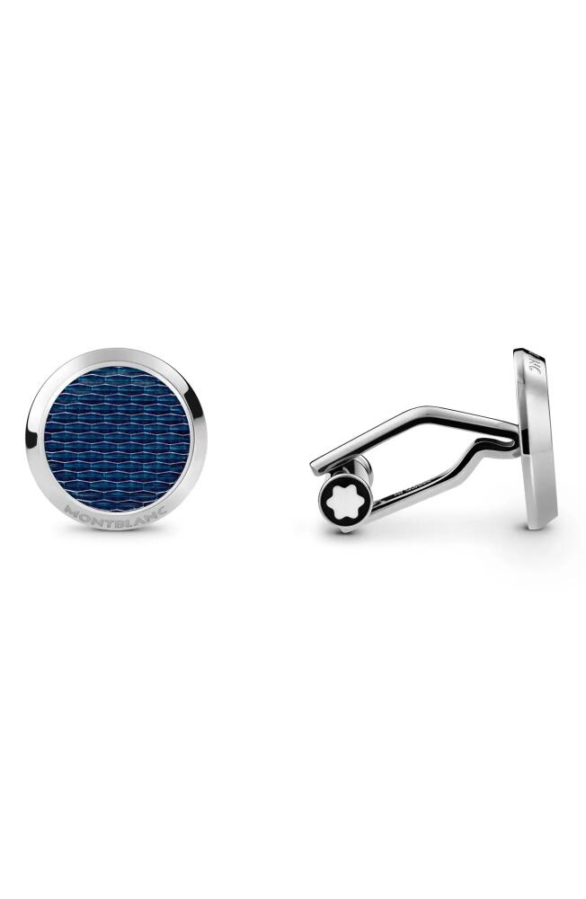 Montblanc Meisterstück Round Cuff Links in Blue Cover