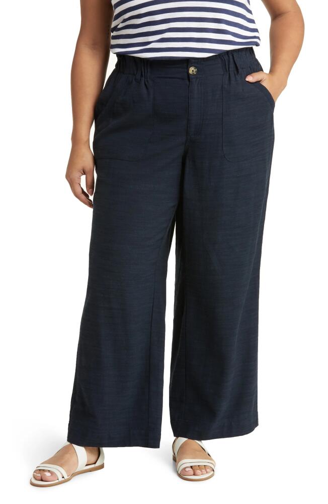 Wit & Wisdom Sky Rise Paperbag Waist Pants in Navy Cover