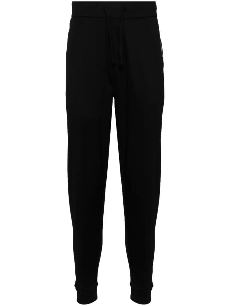 BOSS logo-print cotton track pants - Black Cover