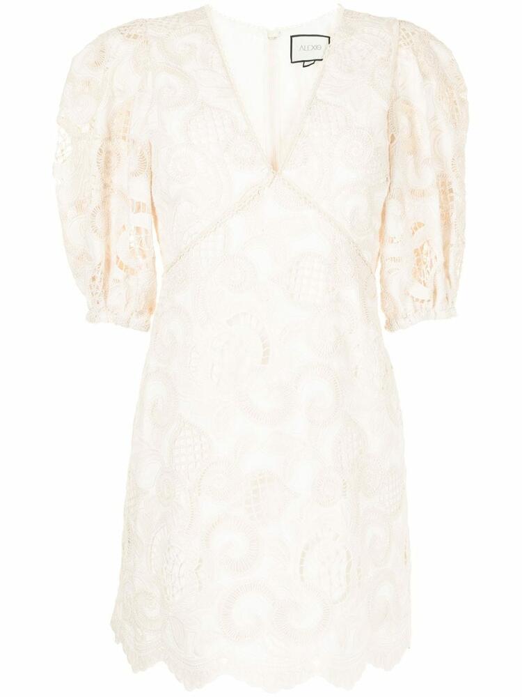 Alexis Blanca macramé mini dress - White Cover