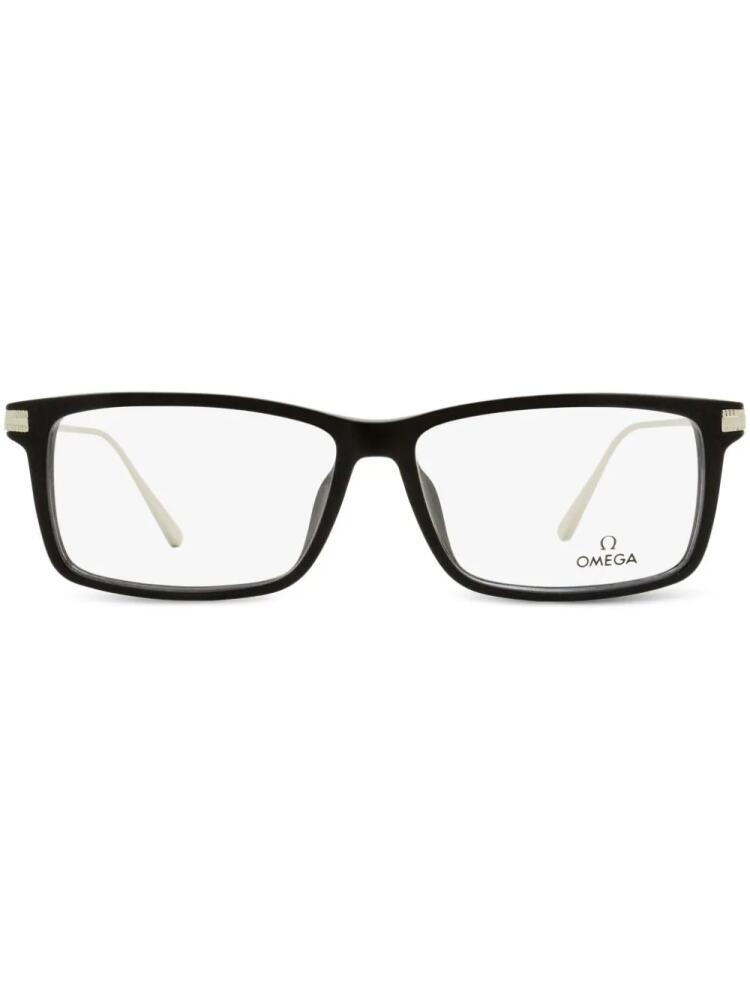 OMEGA EYEWEAR rectangle-frame glasses - Black Cover