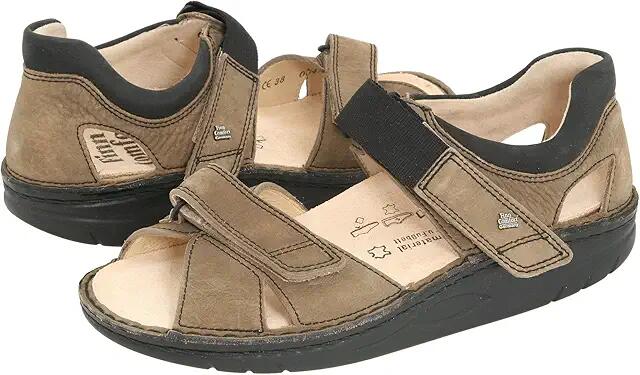 Finn Comfort Samara - 1560 (Mud/Black Leather) Sandals Cover