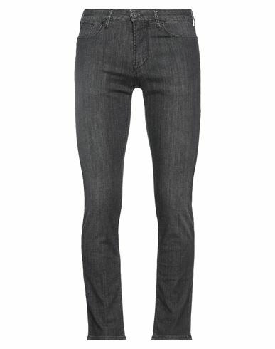 Emporio Armani Man Jeans Black Cotton, Elastomultiester, Elastane Cover