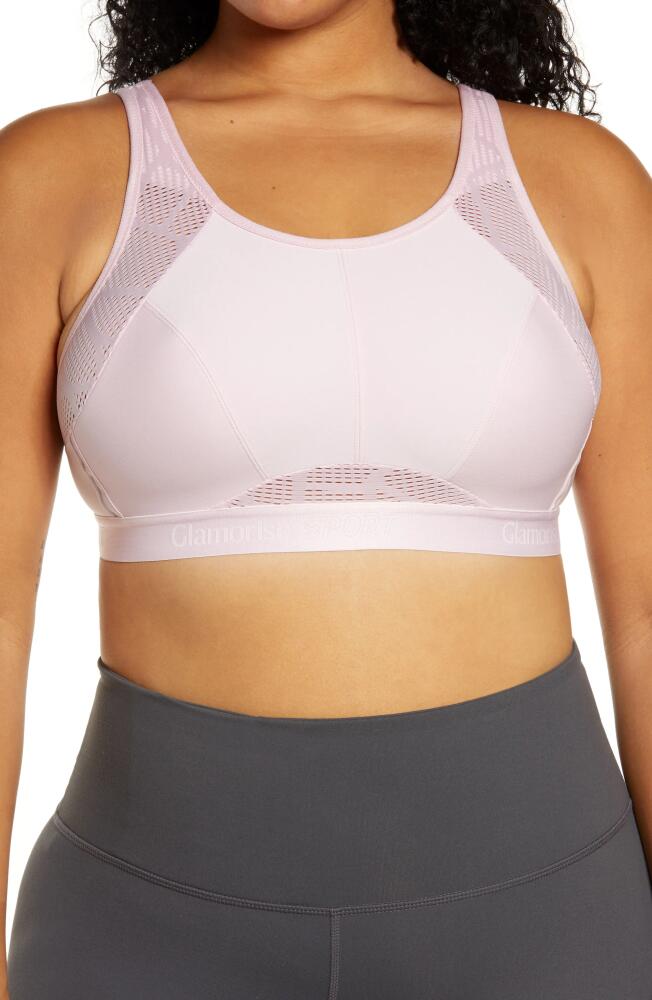 Glamorise No-Sweat Full Figure Mesh Sports Bra in Pink Cover