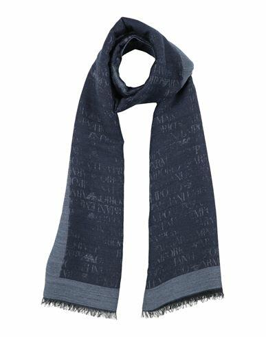 Emporio Armani Man Scarf Navy blue Viscose, Acrylic, Modal, Wool Cover