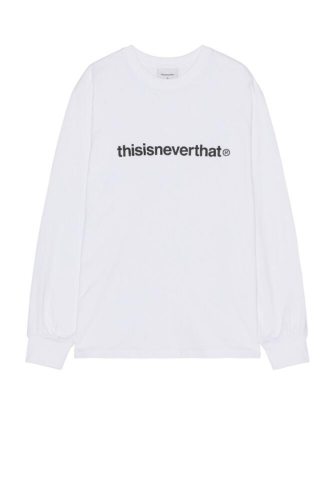 thisisneverthat T-logo Long Sleeve Tee in White Cover