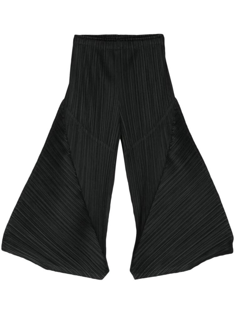 Pleats Please Issey Miyake plissé cropped trousers - Black Cover