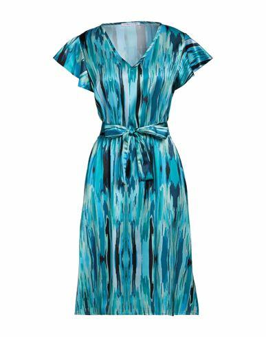 Caractère Woman Mini dress Turquoise Polyester, Elastane Cover