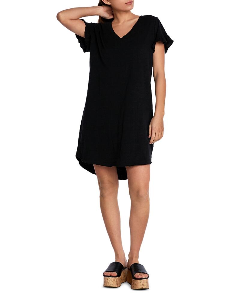 Billy T Ruffle Sleeve V Neck T Shirt Dress Cover