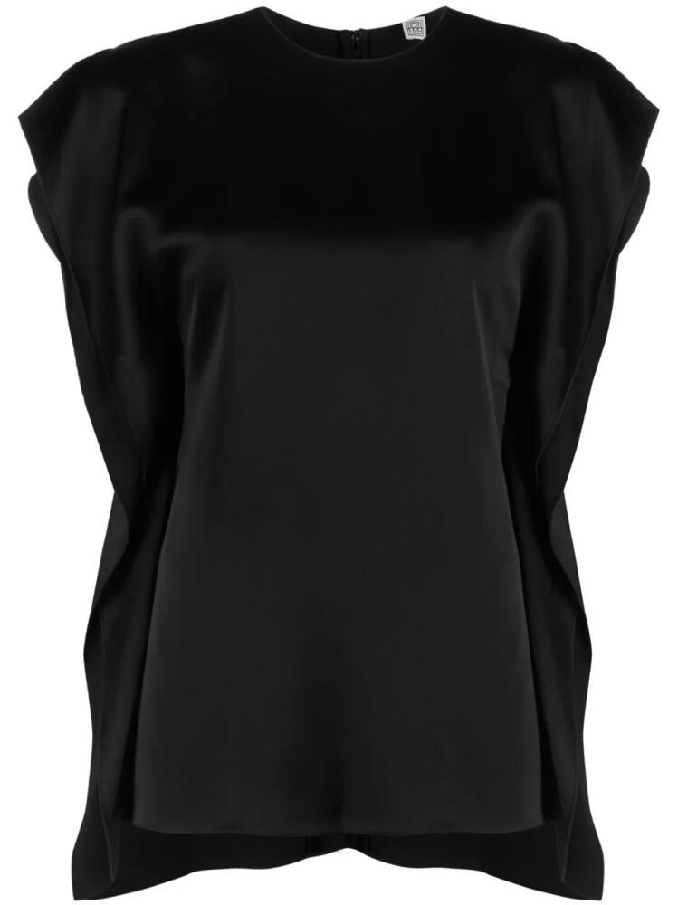 TOTEME slit-sleeve T-shirt - Black Cover