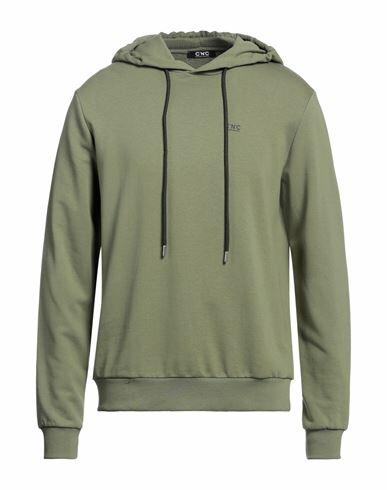 C'n'c' Costume National Man Sweatshirt Military green Cotton Cover