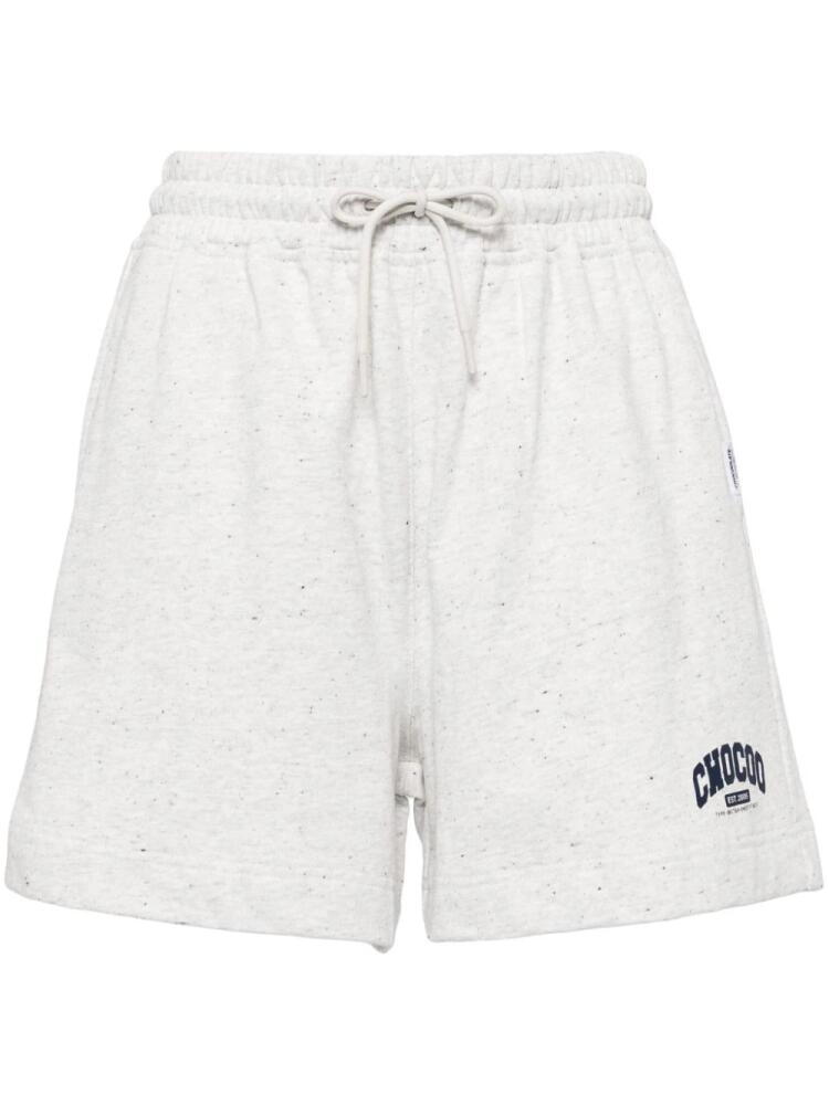 CHOCOOLATE logo lettering cotton shorts - Grey Cover