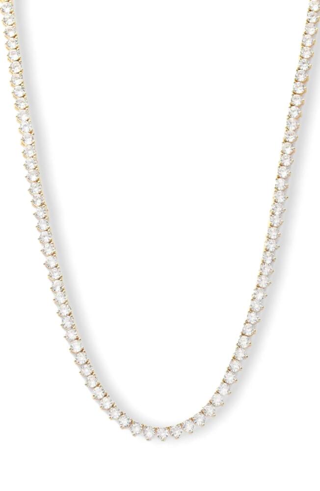 Melinda Maria Not Your Basic Tennis Necklace in White Cubic Zirconia/Gold Cover