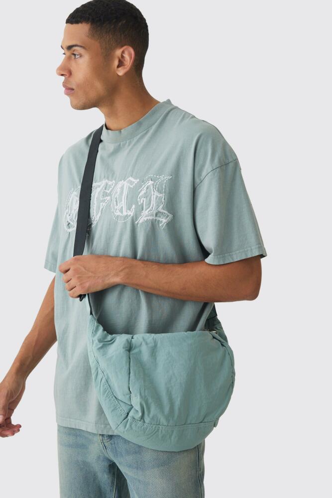 boohoo Mens Cross Body Sling Bag - Green Cover