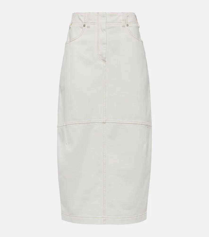 Brunello Cucinelli Denim midi skirt Cover