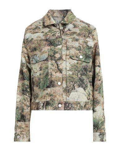 Golden Goose Woman Jacket Military green Polyester, Cotton Cover