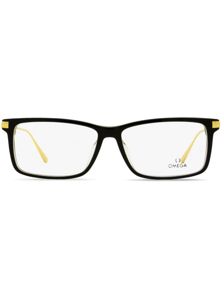 OMEGA EYEWEAR rectangle-frame glasses - Black Cover