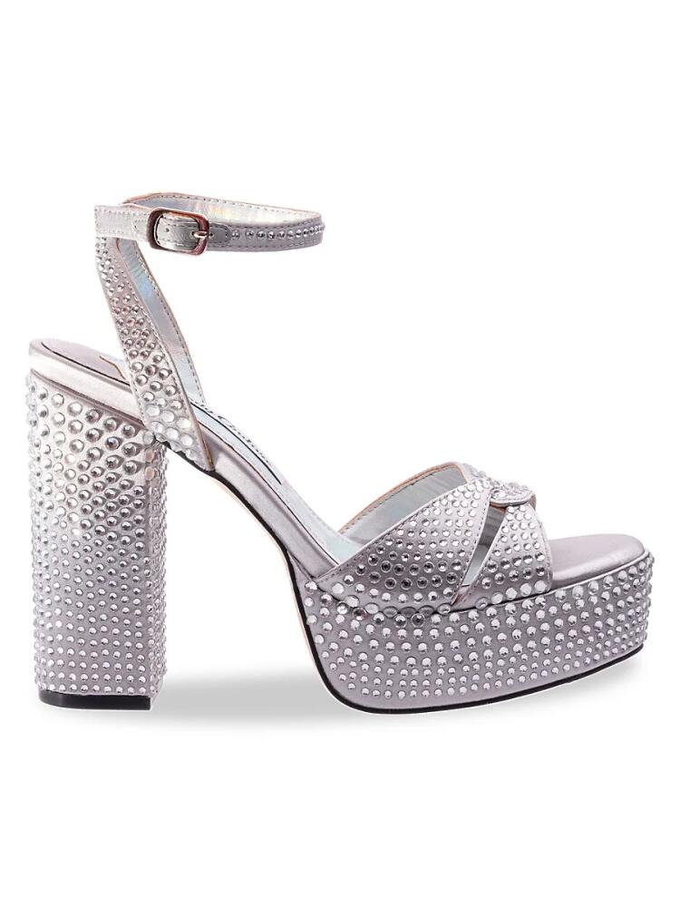 Lady Couture Women's Doll Studded Platform Sandals - Silver Cover