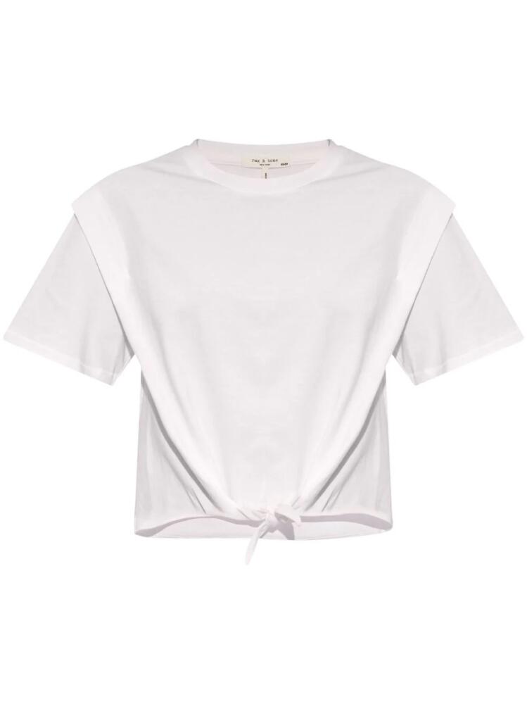 rag & bone Mica knot-detail T-shirt - White Cover