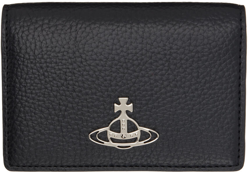 Vivienne Westwood Black Hardware Bifold Card Holder Cover