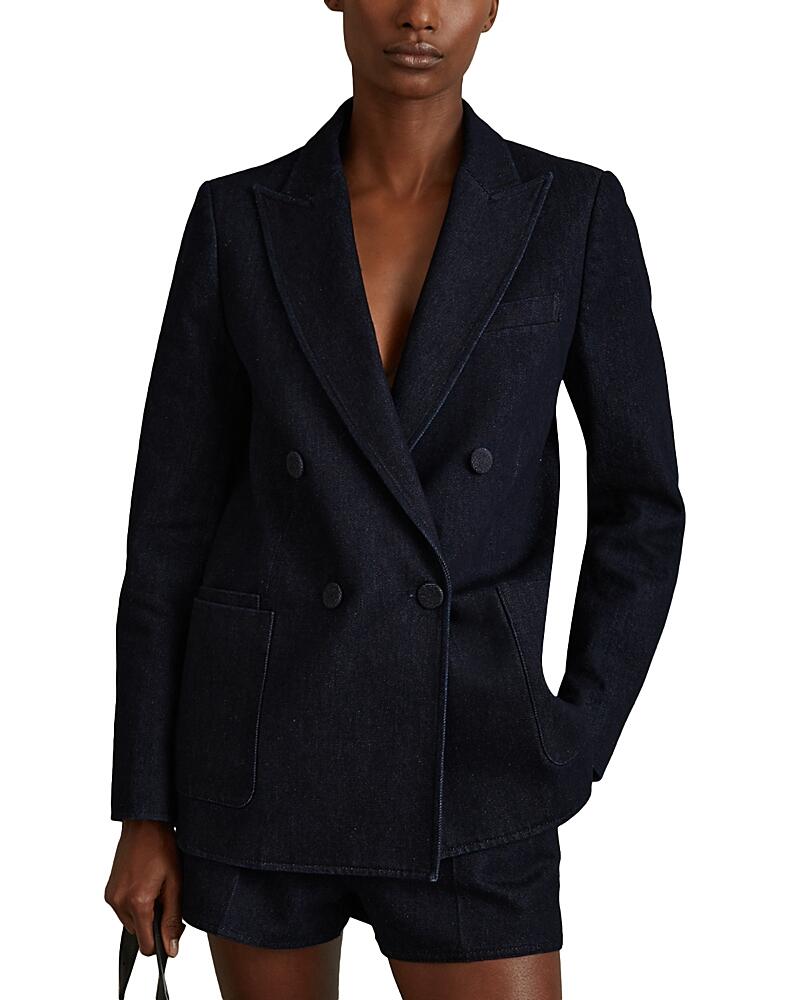 Reiss Maya Double Breasted Denim Blazer Cover