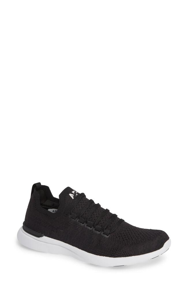 APL TechLoom Breeze Knit Running Shoe in Black/Black/White Cover