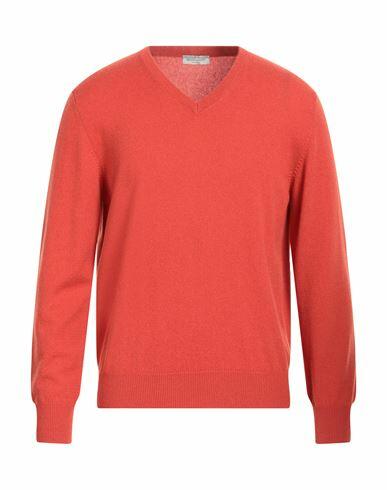 Bruno Manetti Man Sweater Orange Cashmere Cover