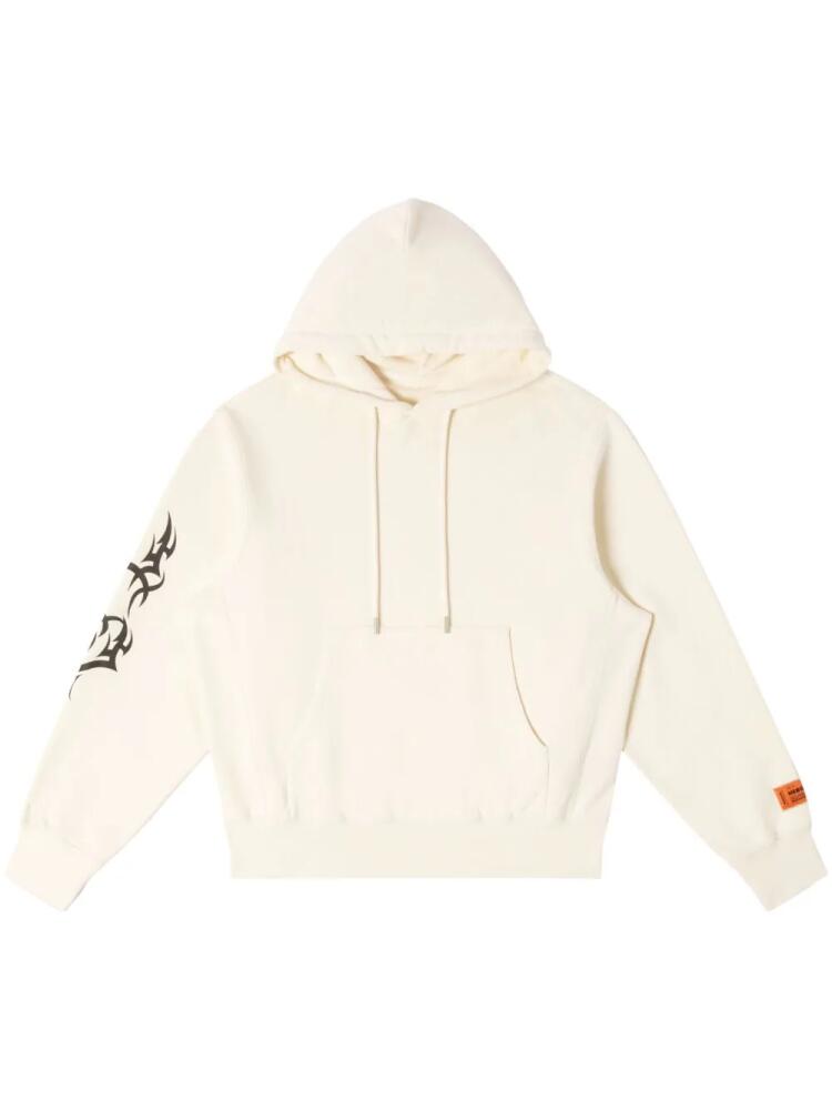 Heron Preston Tribal-print cotton hoodie - White Cover