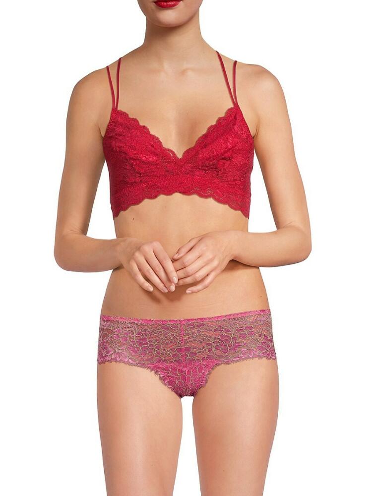 Cosabella Women's Criss Cross Lace Bralette - Mystic Red Cover