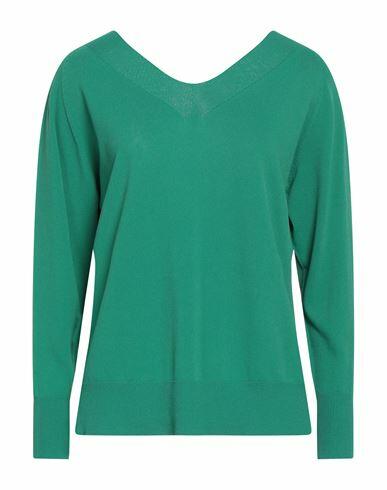 Solotre Woman Sweater Green Viscose, Polyamide Cover