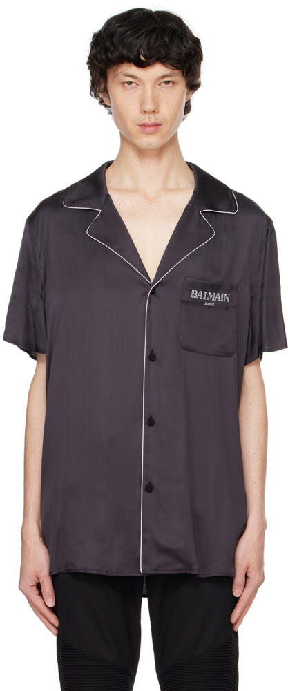 Balmain Black 'Balmain' Vintage Pyjama Shirt Cover