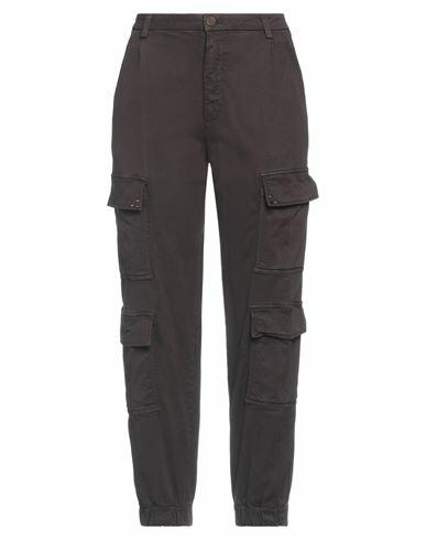 Mason's Woman Pants Dark brown Lyocell, Viscose, Elastane Cover