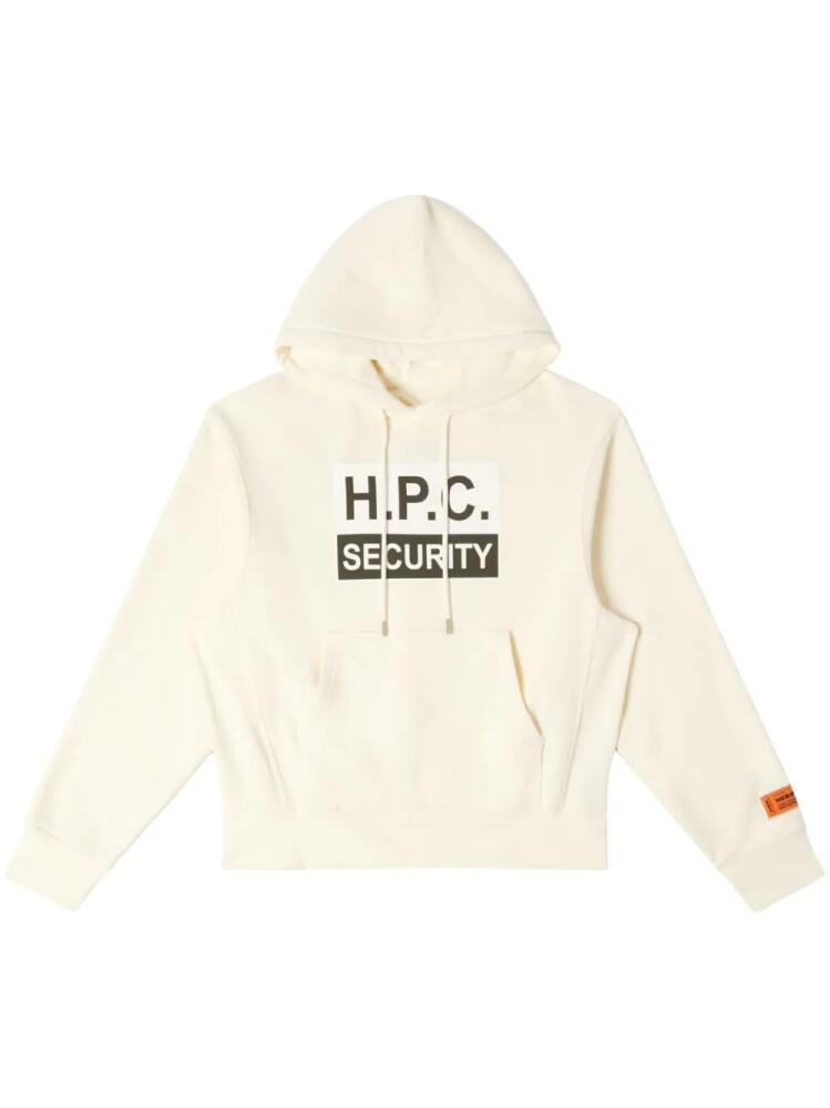 Heron Preston Security logo-print hoodie - Neutrals Cover