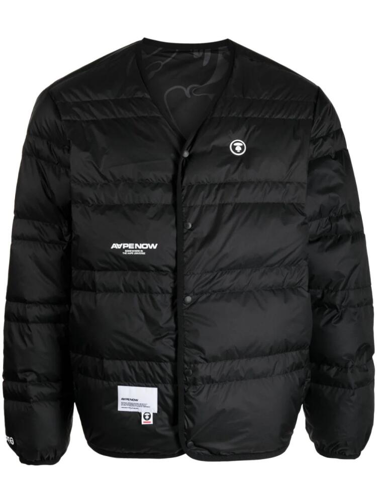 AAPE BY *A BATHING APE® reversible quilted padded jacket - Black Cover