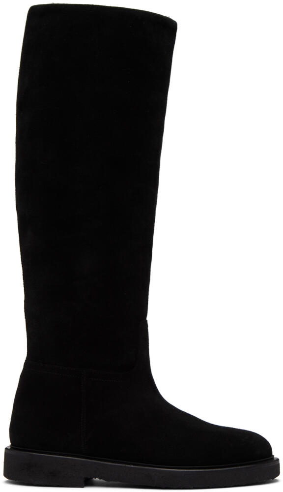 Legres Black Suede Riding Boots Cover