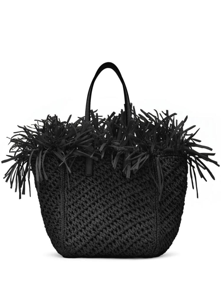 Oscar de la Renta interwoven leather tote bag - Black Cover