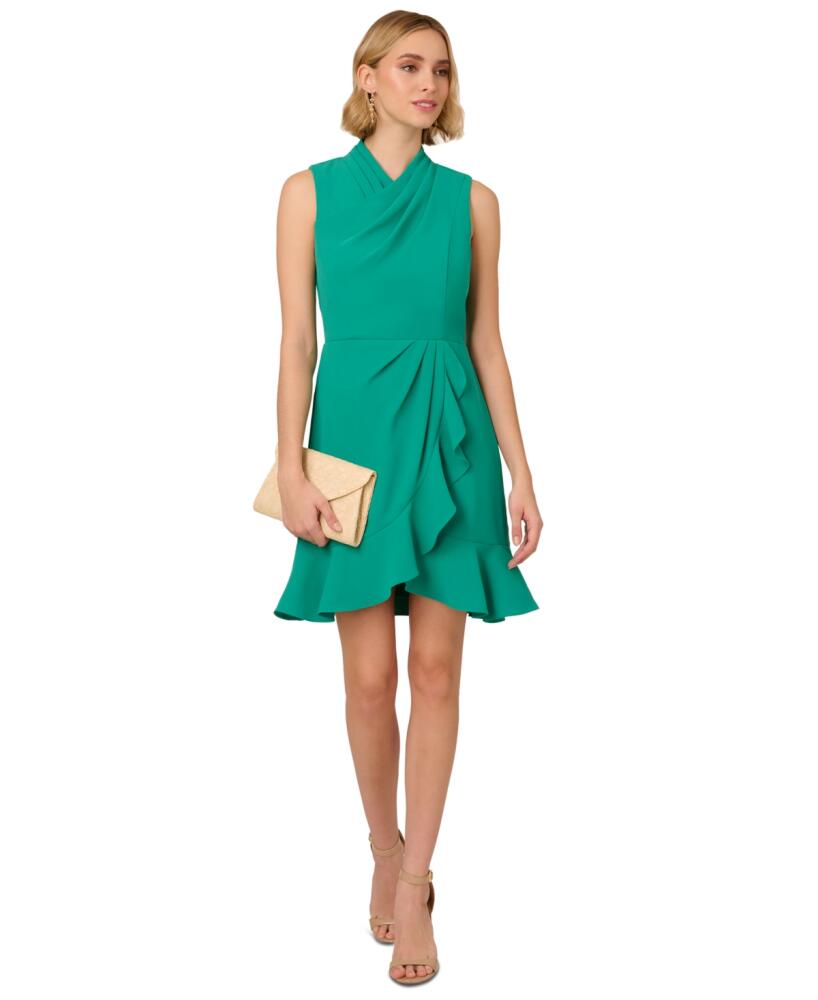 Adrianna Papell Women's Sleeveless Chiffon Dress - Botanical Green Cover