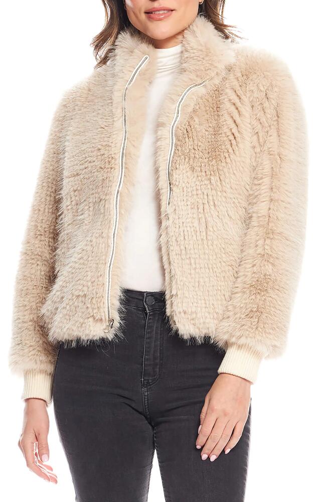 DONNA SALYERS FABULOUS FURS Parkside Faux Fur Bomber Jacket in Champ Cover