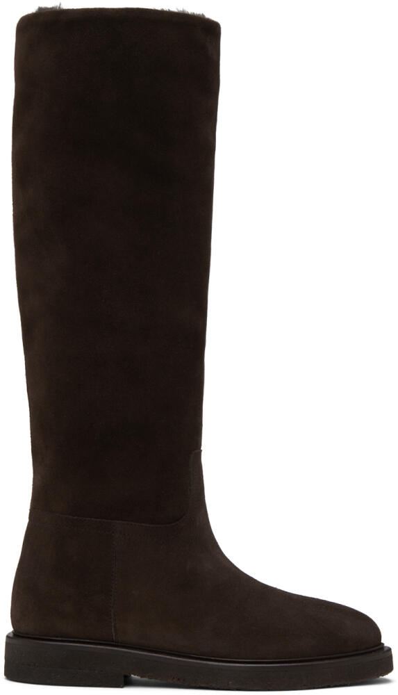 Legres Brown Suede Riding Boots Cover