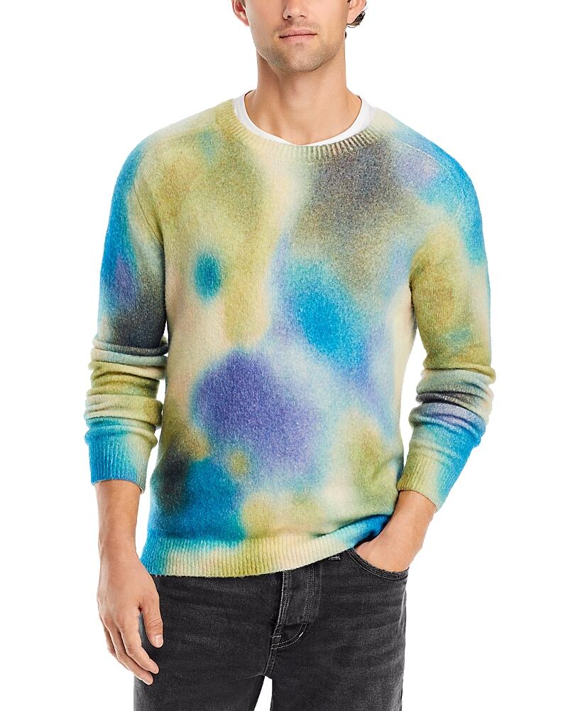 Atm Anthony Thomas Melillo Watercolor Print Regular Fit Crewneck Sweater Cover