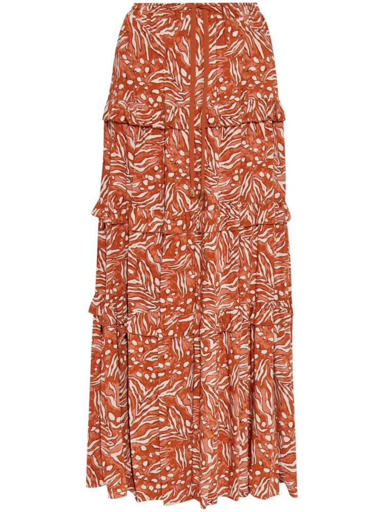 DVF Diane von Furstenberg Kya maxi skirt - Orange Cover