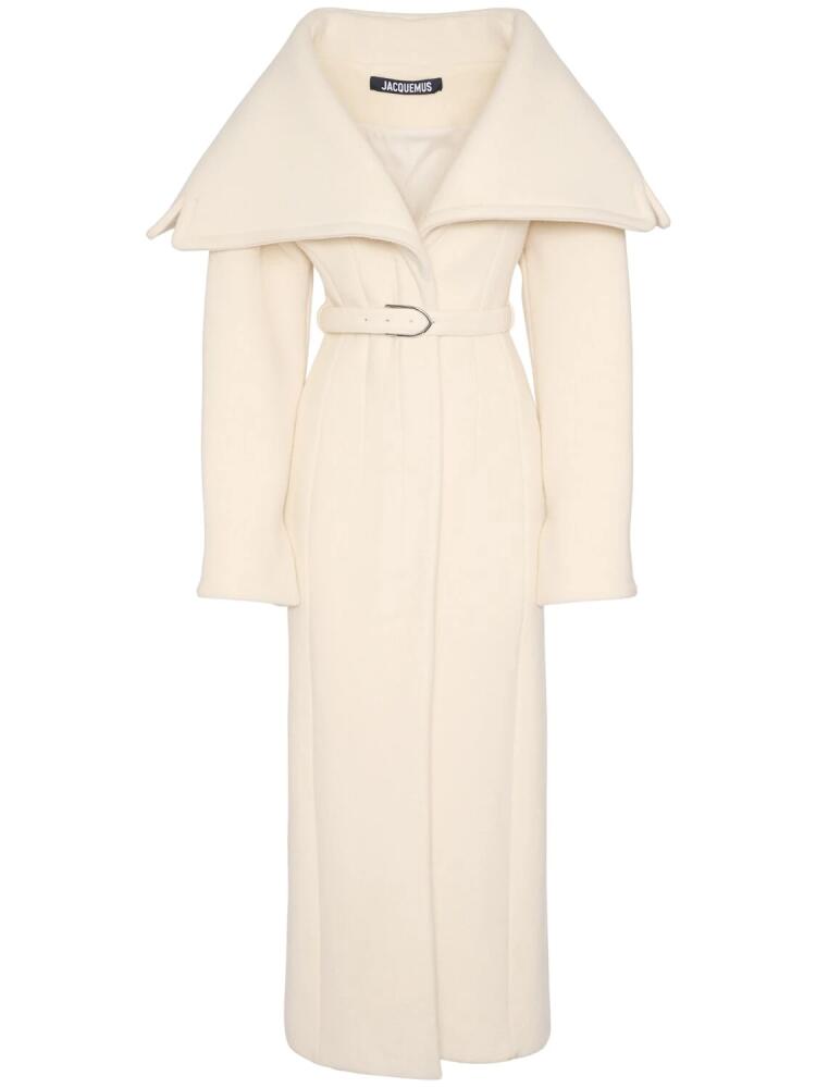 JACQUEMUS Le Manteau Caruso Wool Long Coat Cover