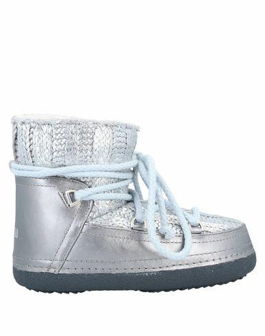 Inuikii Woman Ankle boots Silver Textile fibers, Soft Leather Cover