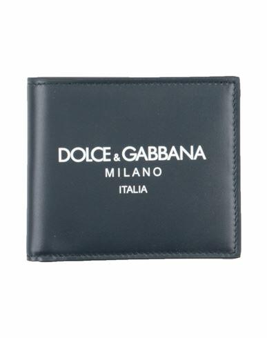 Dolce & gabbana Man Wallet Midnight blue Calfskin Cover